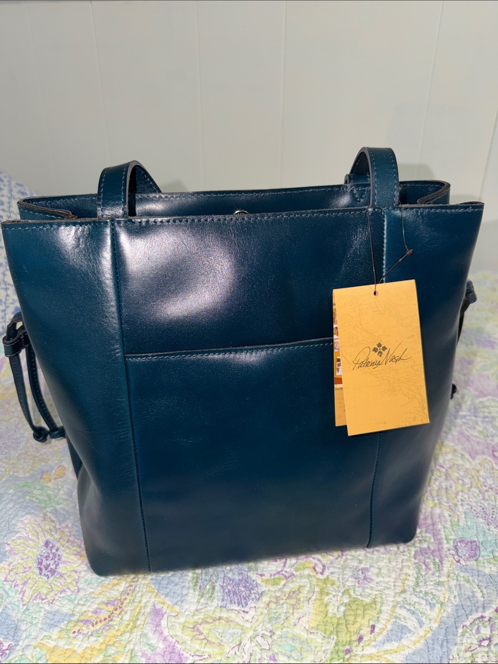 Patricia Nash Vintage Veg tan Everton tote Lapis P970333 NEW with Dust cover - Picture 15 of 16